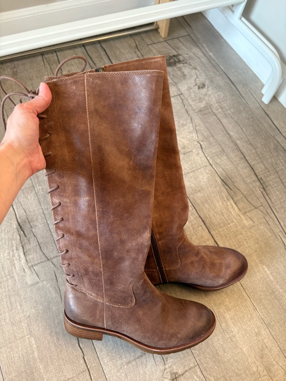 Women’s Sofft Tall Sharnell II Lace-Back Boots in Brown - Picture 3 of 8